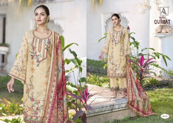 Alok Qurbat Designer Cotton Embroidery Pakistani Printed Dress Materials 